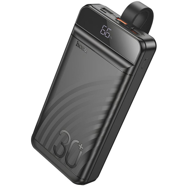 Фото - Батарея мобільна HOCO J123B Element PD20W+LCD+LED Lamp 30000 mAh Black