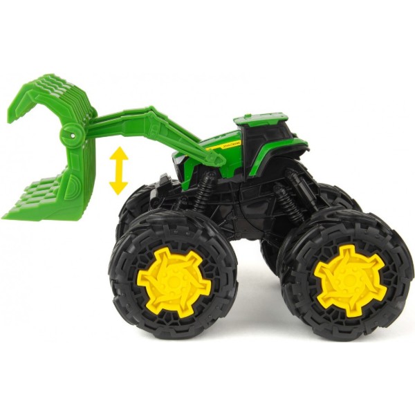 Фото - Автотранспорт John Deere Kids Трактор Monster Treads з ковшем і великими колесами (47327)