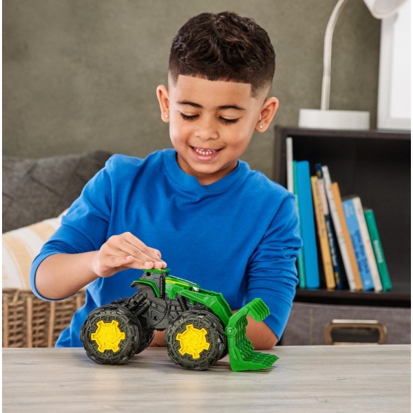 Фото - Автотранспорт John Deere Kids Трактор Monster Treads з ковшем і великими колесами (47327)