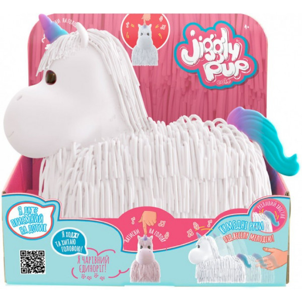 Фото - Інтерактивна іграшка Jiggly Pup Чарівний Єдиноріг Білий (JP002-WB-WH)