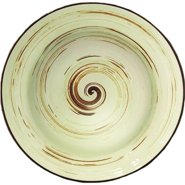 Фото - Тарелка суповая Wilmax Spiral Pistachio 25.5 см (WL-669127 / A)