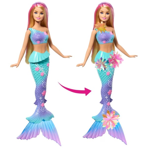 Фото - Лялька Barbie русалонька Квіткова магія Фантастичний світ блондинка (JDM72)
