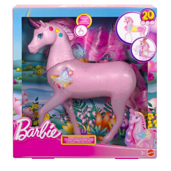 Фото - Інтерактивна іграшка Barbie Єдиноріг Магія кольорів та звуків Фантастичний світ (JCP78)