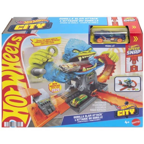 Фото - Ігровий набір Hot Wheels Атака лютої горили (JHL92)