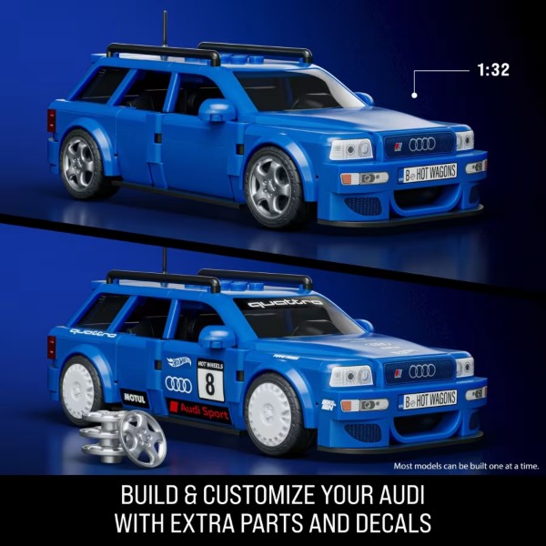 Фото - Колекційна машинка-конструктор Mattel Brick Shop "Audi" серії "Speed" (JGR28)