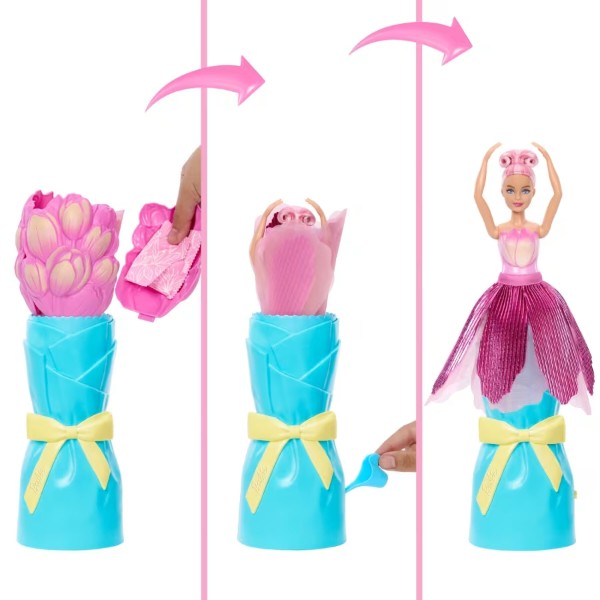 Фото - Кукла-сюрприз набор Barbie Petal Pop Розовый тюльпан (JMF57)