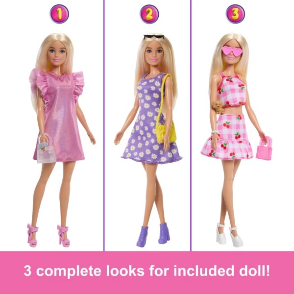 Фото - Игровой набор Barbie Стильная гардеробная с куклой (HXD58)
