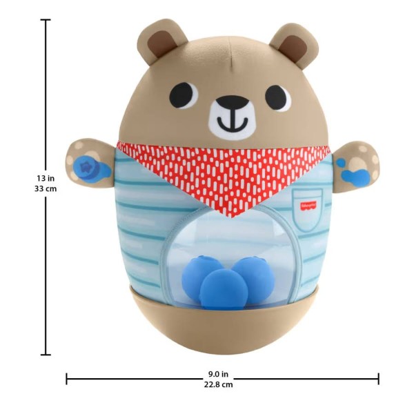 Фото - М'яка іграшка Fisher-Price Ведмедик-неваляйко (JLB83)