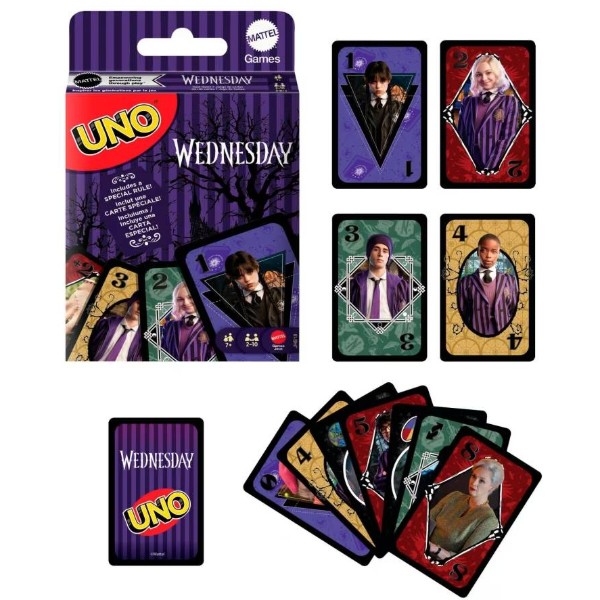 Фото - Настольная игра карточная (8+) UNO UNO «Wednesday» (JHB18)