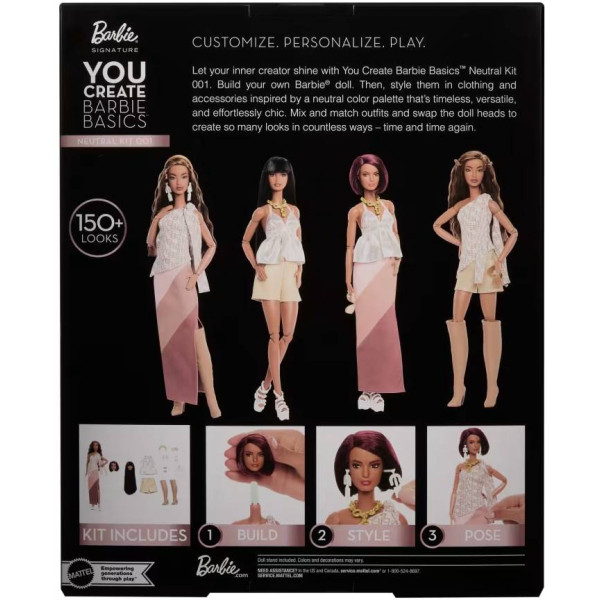 Фото - Колекційна лялька Barbie "You Create Barbie Basics" – брюнетка (JJX35)