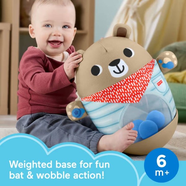 Фото - М'яка іграшка Fisher-Price Ведмедик-неваляйко (JLB83)
