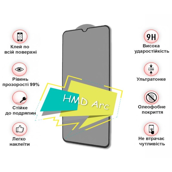 Фото - Защитное стекло для смартфона BeCover for HMD Arc Black (713412)