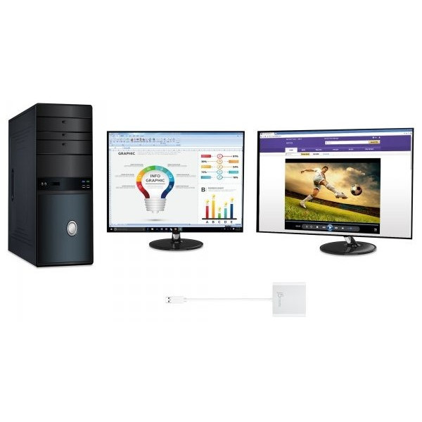 Фото - Адаптер Mini Display Port-HDMI J5create USB-A на 2 HDMI (JUA365-N)