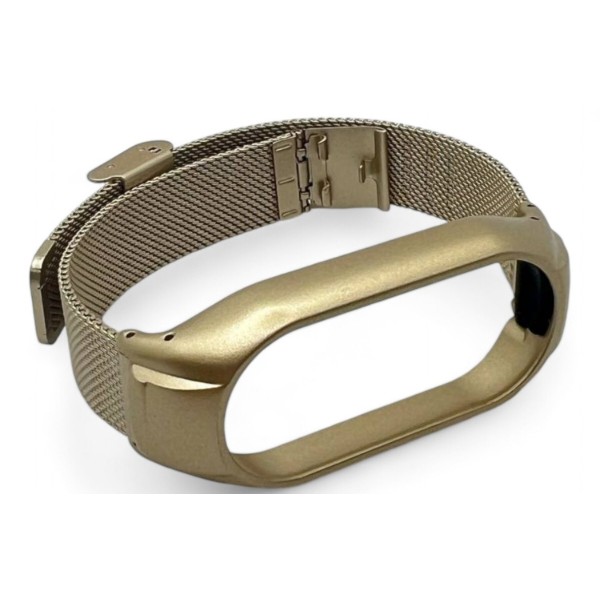Фото - Ремінець для фітнес-браслета BeCover Metal for Xiaomi Mi Smart Band 9 Gold (711980)
