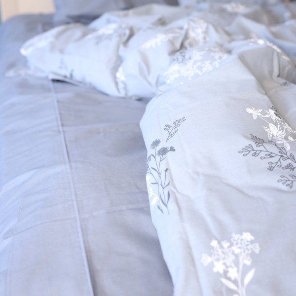 Фото - Комплект постільної білизни MirSon 200x220 см 17-0955 Silver Botanica Ranforce Elite (2200013182511)