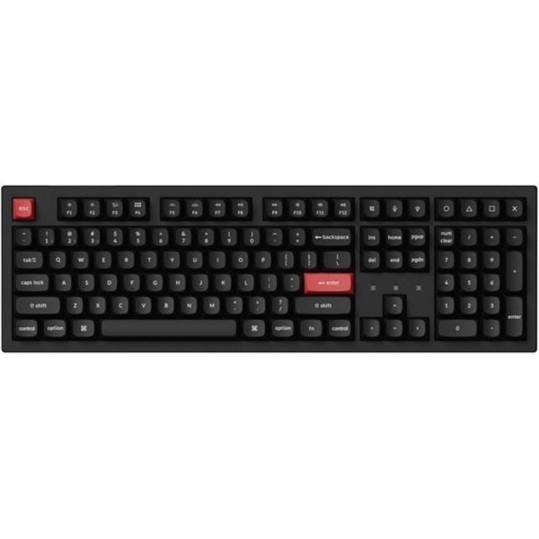 Фото - Клавиатура беспроводная Keychron K10 PRO 100Key, K pro Brown, WL/BT/USB-A, QMK, EN/UKR, White Led, Black (K10P-A3-UA)