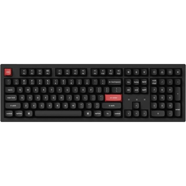 Фото - Клавіатура бездротова Keychron K10 PRO 100Key, K pro Banana, WL/BT/USB-A, QMK, EN/UKR, White Led, Black (K10P-A4-UA)