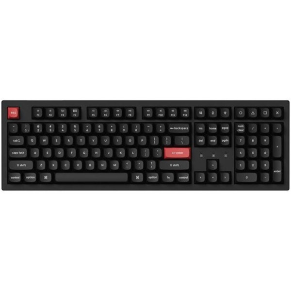 Фото - Клавіатура бездротова Keychron K10 PRO 100Key, K pro Banana, WL/BT/USB-A, Hot-Swap, QMK, EN/UKR, RGB, Black (K10P-H4-UA)