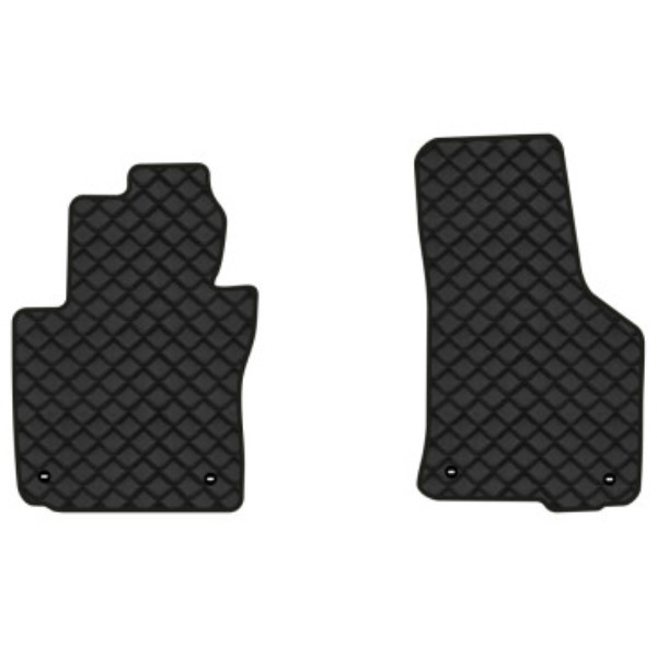 Фото - Коврики из экокожи в салон авто передние EVAtech для Octavia A5 (MT, 8 clips) Skoda 2004-2013 2 поколение Liftback EU (SK12159AG2TL4BBB)