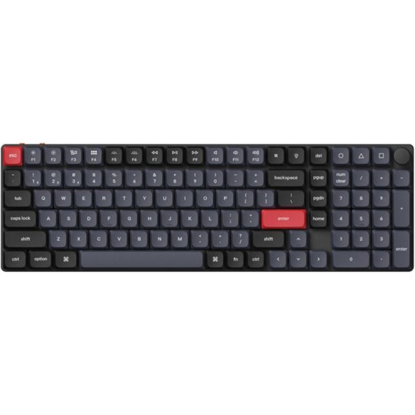 Фото - Клавіатура бездротова Keychron K17 PRO 100Key, Gateron MX 2.0 Brown, WL/BT/USB-A, QMK, White Led, Black in the center (K17P-A3-UA)