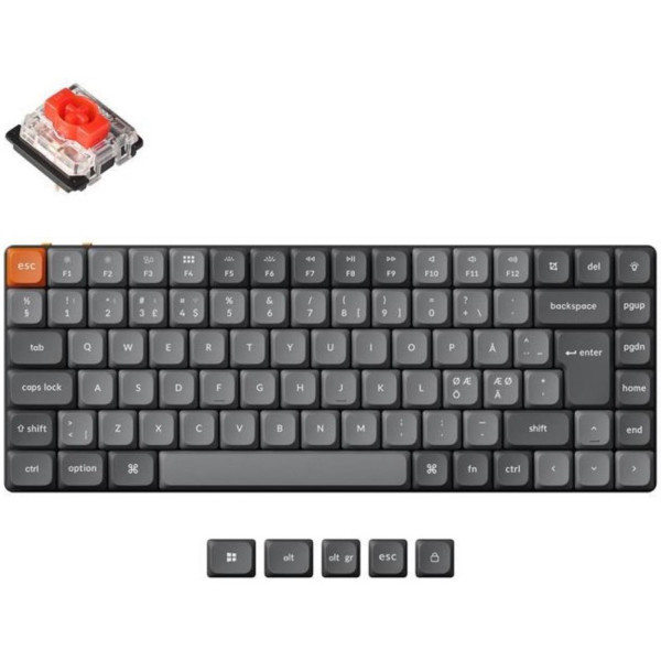 Фото - Клавіатура бездротова Keychron K3 Max 84Key, Gateron MX 2.0 Brown, WL/BT/USB-A, QMK, Hot-swap, EN/UKR, RGB, Black (K3M-H3-UA)