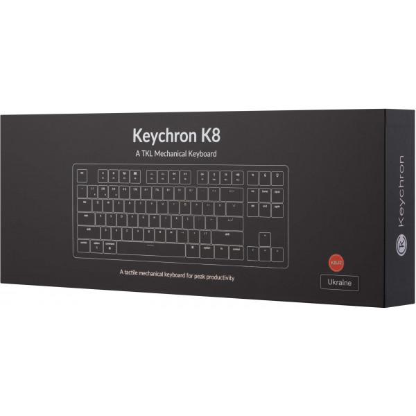Фото - Клавіатура бездротова Keychron K8 Gateron G Pro Brown Hot-Swap Aluminum Frame  BT/USB-A EN/UKR, RGB (K8H3_KEYCHRON)