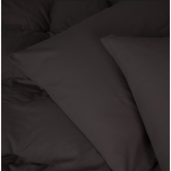 Фото - Простынь двуспальная MirSon Фланель 002 Black 180x190 см (2200009648564)