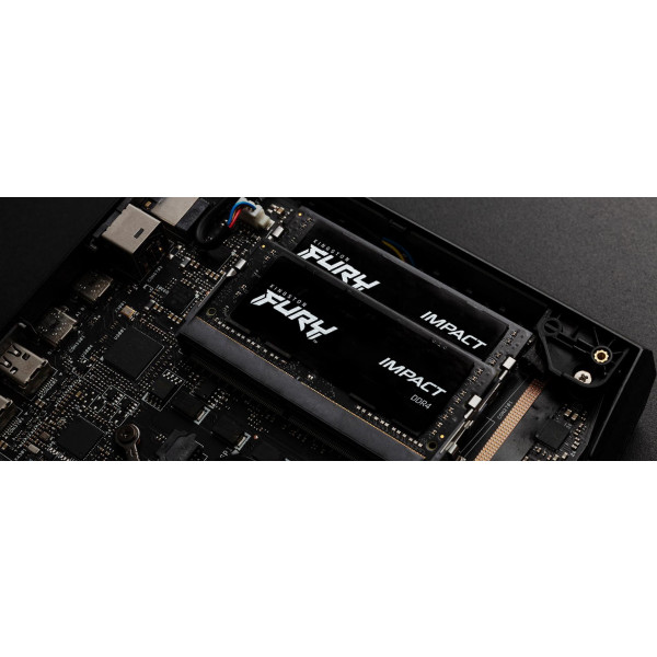 Фото - Память DDR Kingston DDR4 32GB KIT 3200 FURY Impact (KF432S20IBK2/32)