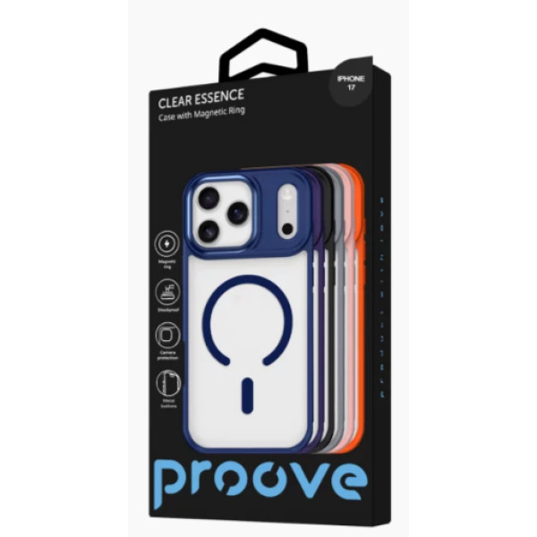 Фото - Чохол для смартфону Proove Clear Essence Case with Magnetic Ring iPhone 17 Black (PCCEIP170002)