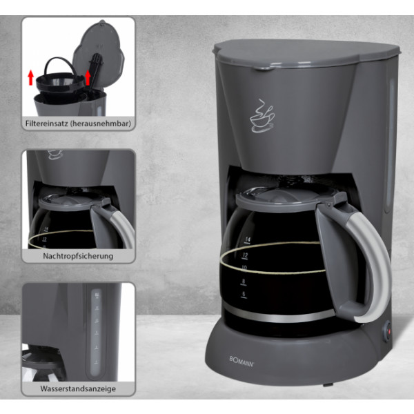 Фото - Кавоварка крапельна Bomann КА 183 CB Grey