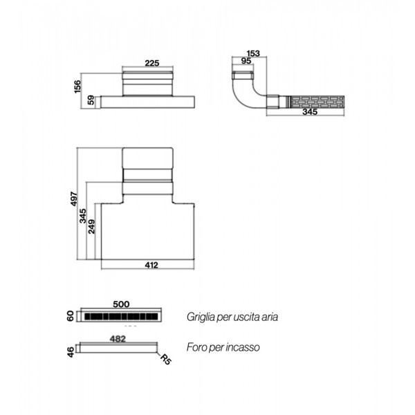 Фото - Фільтр для витяжки Falmec 60 мм KACL.951