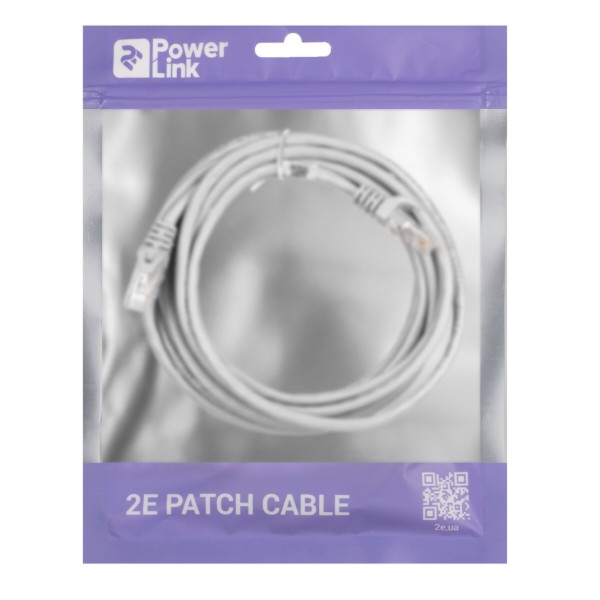 Фото - Кабель патч-корд 2E Cat 5e UTP RJ45 26AWG 3.00 m Grey (2E-PC5ECA-300GRY)