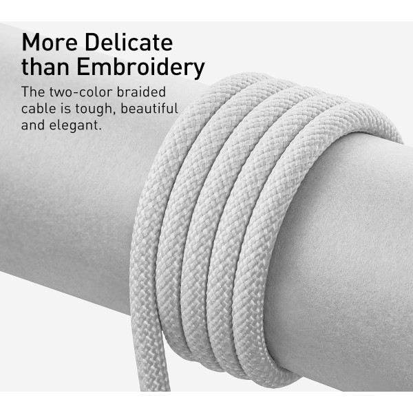 Фото - Кабель Baseus Dynamic Series Fast Charging Data Cable USB to iP 2.4A 1m White (CALD000402)