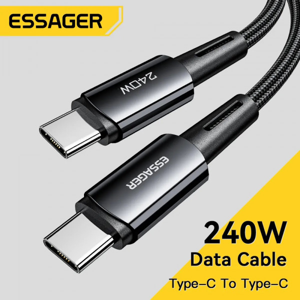 Фото - Кабель синхронізації даних Essager Sunset C-C 240W Data cable 1m (EXCTT3-CG0G-P)