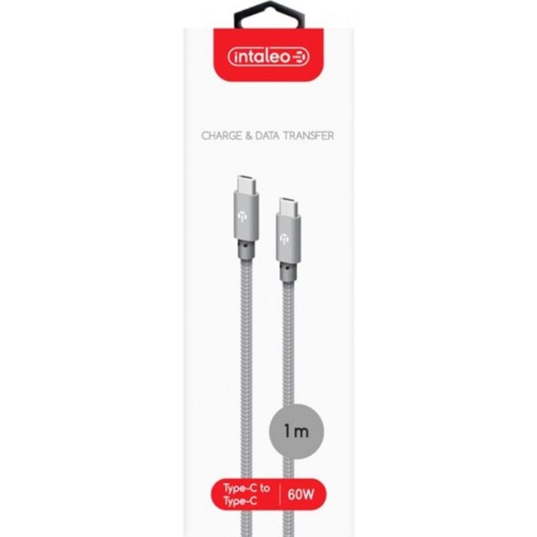 Фото - Кабель Intaleo CBGNYTT1 USB Type-C-USB Type-C 1м 60W Grey (1283126559501)