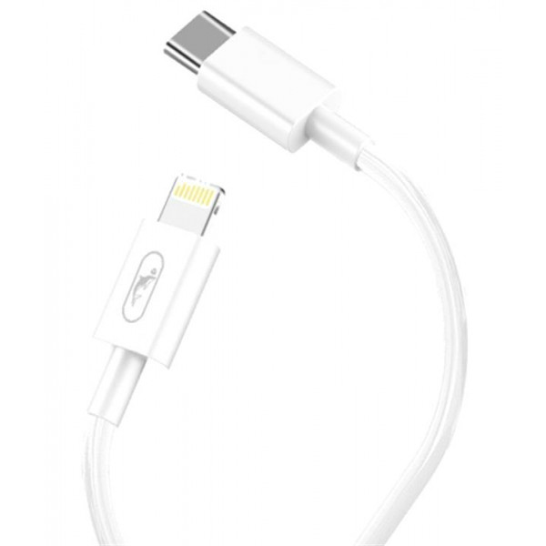 Фото - Кабель синхронізації даних SkyDolphin S57L PD 18W USB Type C - Lightning 1m White (USB-000545)