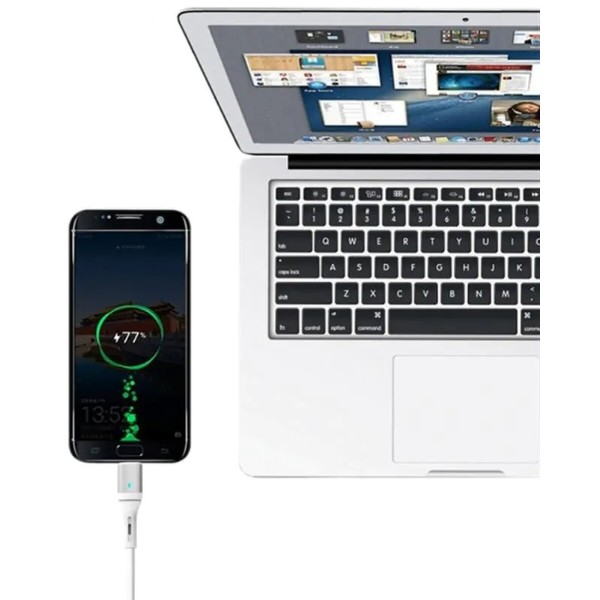 Фото - Кабель SkyDolphin S06L LED Smart Power USB - Lightning 1 м White (USB-000555)