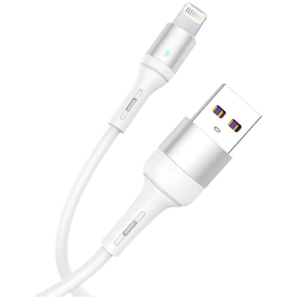 Фото - Кабель SkyDolphin S06L LED Smart Power USB - Lightning 1 м White (USB-000555)