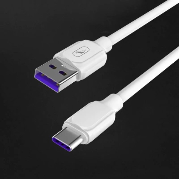 Фото - Кабель SkyDolphin S56T Super Fast TPE USB - Type C 1 м White (USB-000572)