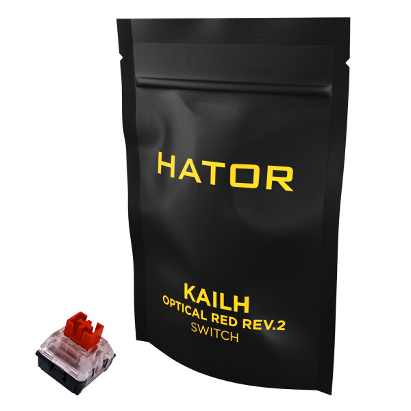 Фото - Набор переключателей для клавиатуры Hator Optical V2 Kailh Red Switch  10 шт (HTS-170)