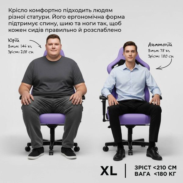 Фото - Крісло для геймерів Anda Seat Kaiser 4 Size XL Black Linen Fabric (AD12YDDC-XLL-20-B-CF)