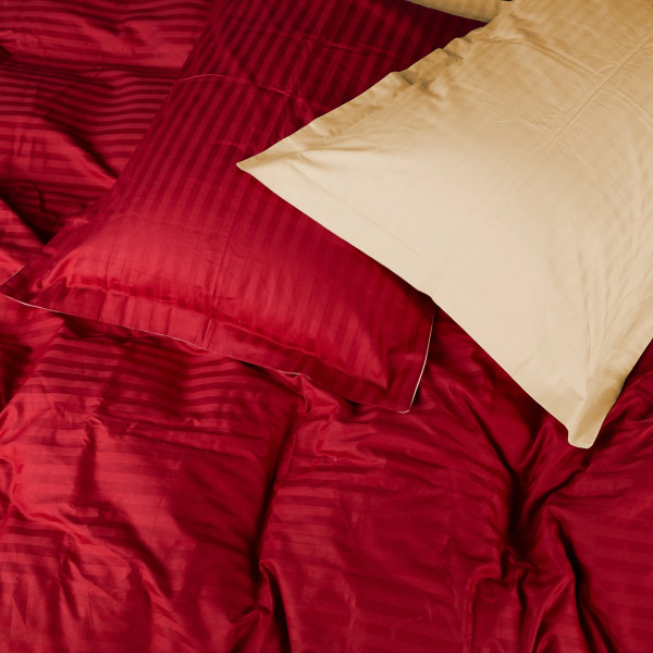 Фото - Комплект постільної білизни дитячий MirSon Satin Stripe 30-0018 + 30-0002 Karimi 110х140 (2200005247297)