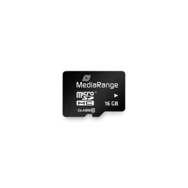 Фото - Карта пам'яті MediaRange MicroSDHC 16GB Class 10 R45/W12MB/s + SD-adapter (MR958)