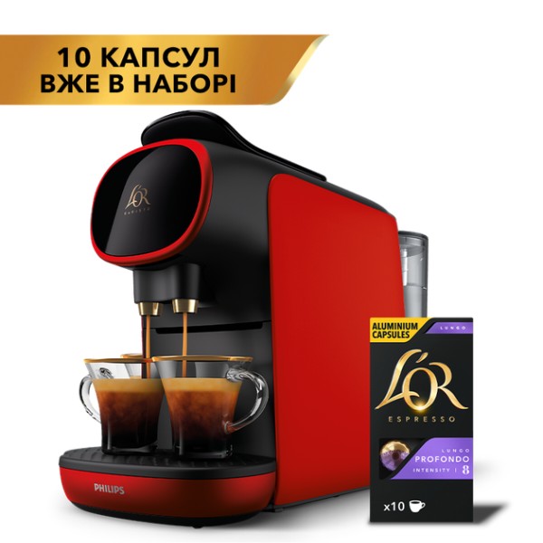 Фото - Кофеварка капсульная Philips L’OR Barista Rossa + 10 капсул L'OR Фото - Кофеварка капсульная Philips L’OR Barista Rossa + 10 капсул L'OR