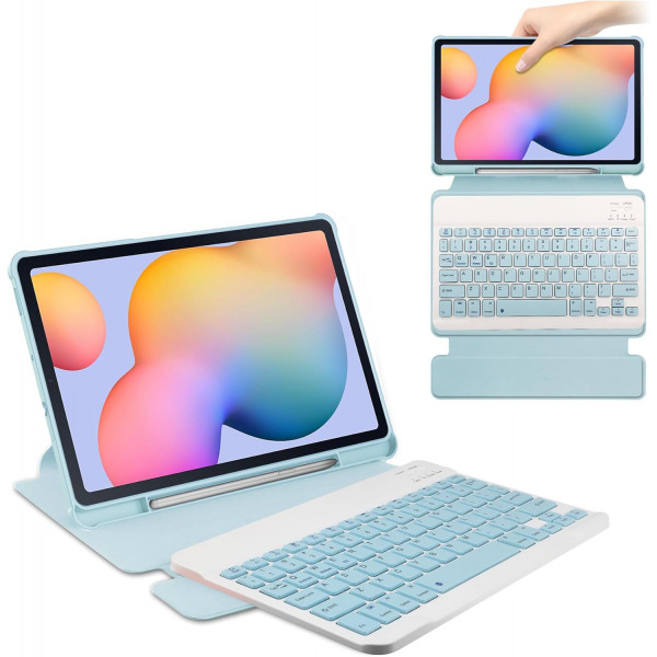 Фото - Чохол-клавіатура для планшета BeCover 360° Rotatable for Samsung Galaxy Tab S6 Lite 10.4 P610/P613/P615/P619 Light Blue (712407)