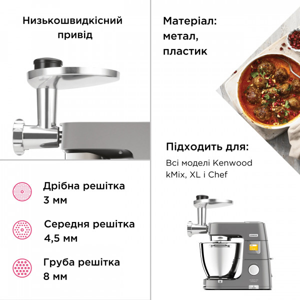 Фото - Уценка - Насадка-мясорубка Kenwood KAX950ME