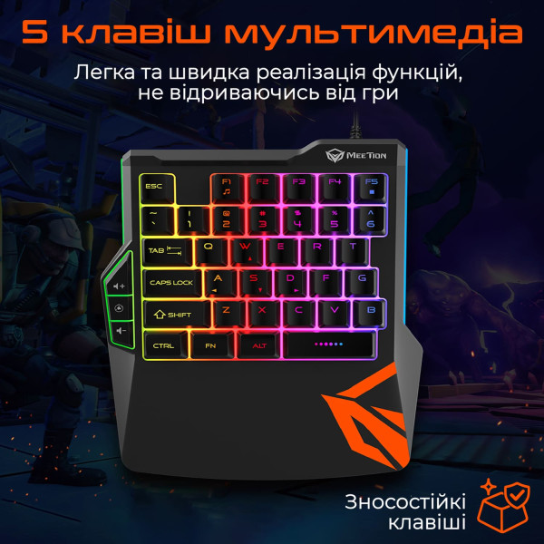 Фото - Клавіатура дротова ігрова Meetion MT-KB015-A