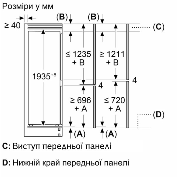 Фото - Уценка - Холодильник встраиваемый Bosch KBN96ADD0