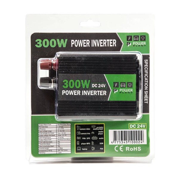 Фото - Инвертор автомобильный PowerPlant HYM 300-242 24V (KD00MS0002)