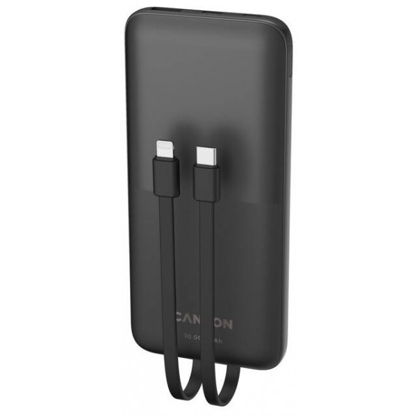 Фото - Батарея мобільна Canyon PB-1010 10000 mAh PD QC Black (CNE-CPB1010B)